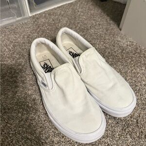 Vans White Slip-On Shoes